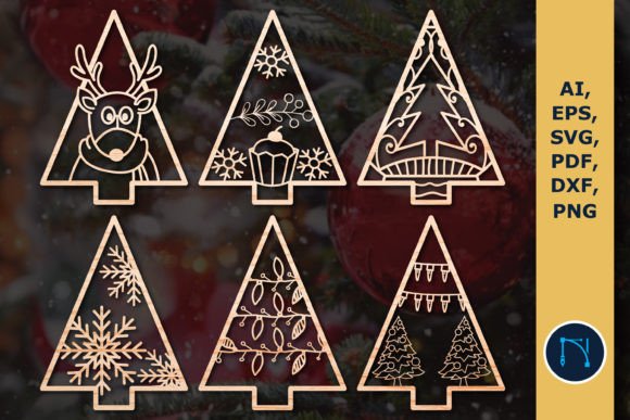 Download CHRISTMAS TREES Bundle for Any DIY Craft - Craf Collection