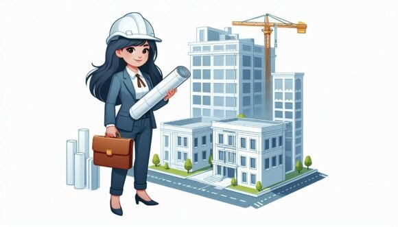 Download Smart Architect Holding Blueprints - Premium Resources