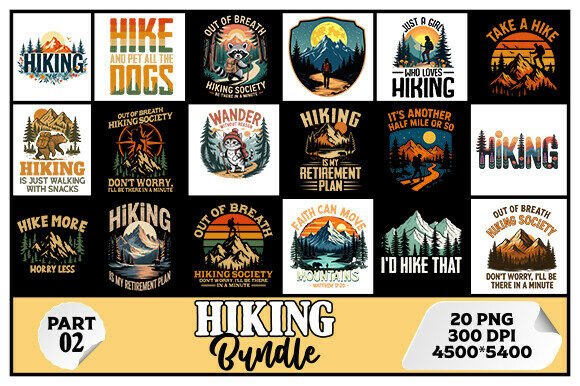 Download Outdoor Adventure Hiking PNG Bundle - Hiking Collection