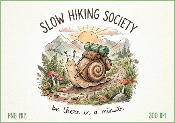 Download Slow Hiking Society Funny Snail Hiking - Hiking Collection