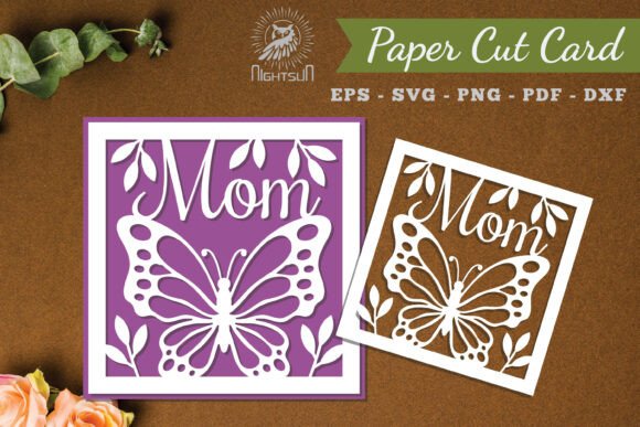 Download Mom Papercut Card SVG - Mom Collection