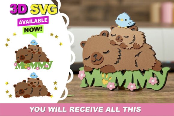 Download Mommy Capybara 3D SVG - Mom Collection