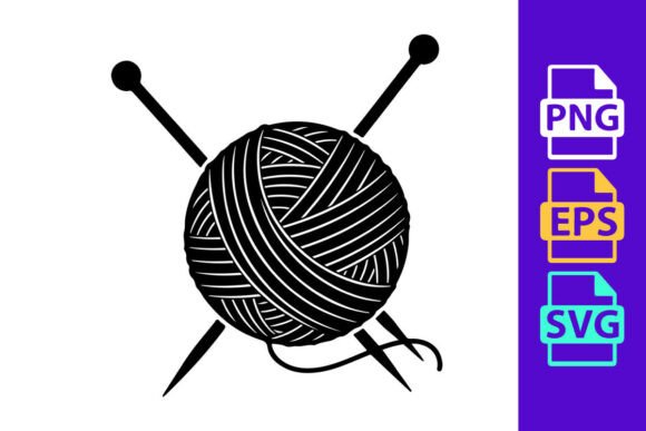 Download Ball of Yarn with Knitting Needles, Craf - Craf Collection